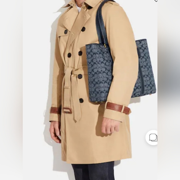 🎀NWT Coach Hudson Double Handle Tote In Signature Chambray 💖 - Picture 11 of 12